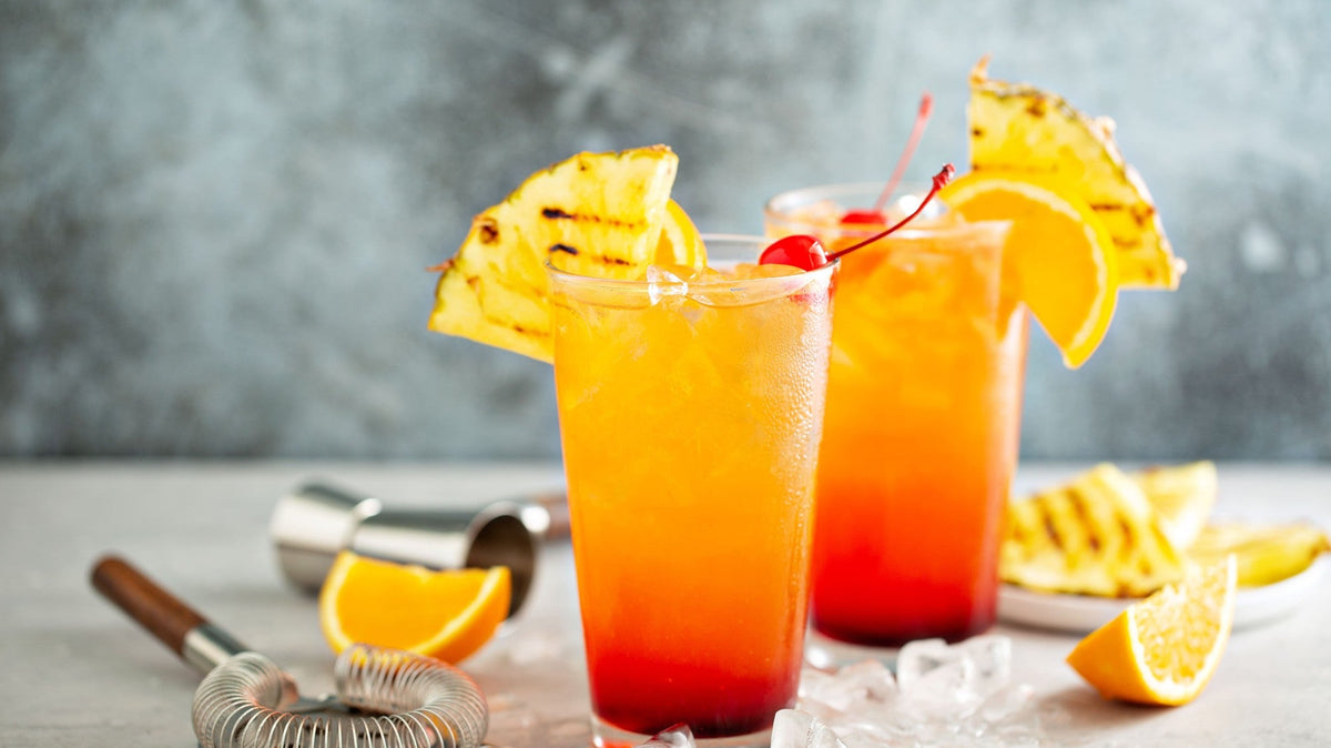 CBD Seltzer Mocktail with Tropical Fruit Flavors