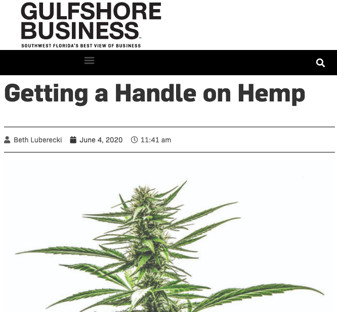 Cole Peacock in Gulfshore Business Magazine - PureNative