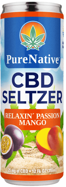 Relaxin' Passion Mango CBD Seltzer - PureNative
