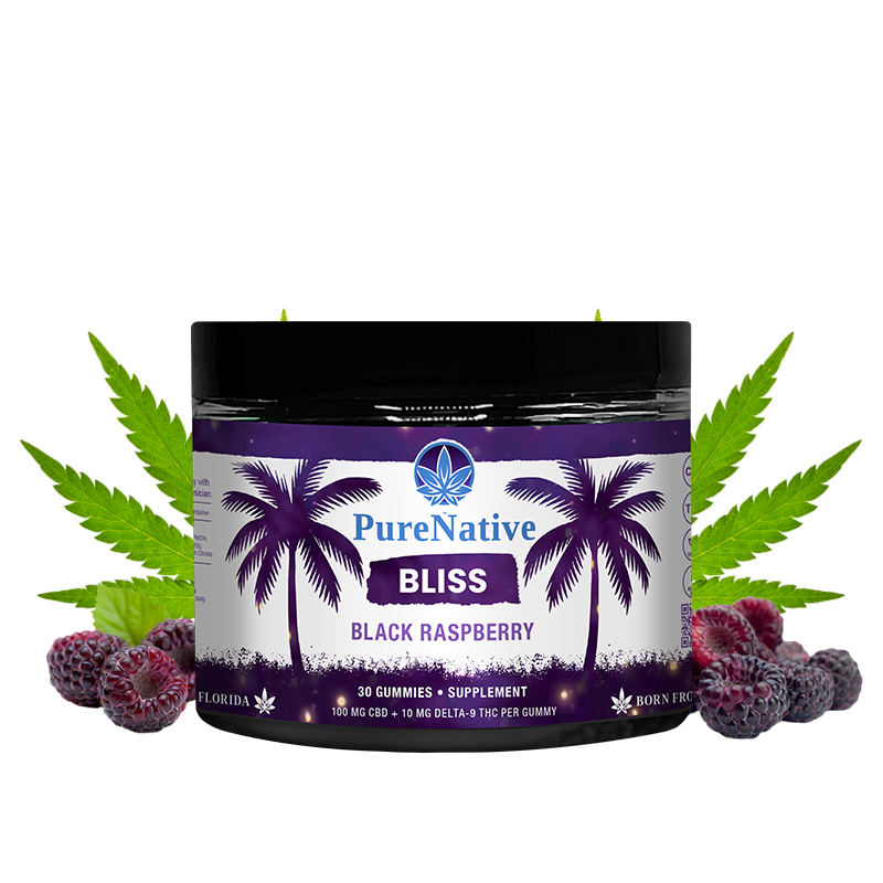Bliss Black Raspberry Delta 9 CBD Gummies