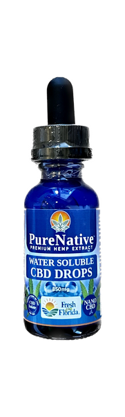 PureNative’s Water-soluble Nano-CBD Drops are designed with nanotechnology, which breaks down CBD oil into smaller particles for fast-acting and efficient CBD absorption! Unlike other CBD oils, PureNative’s water-soluble formulation easily mixes into your favorite coffee, tea, beverage or water-based recipe. This 1.01 fl oz (30mL) tincture with dropper contains 850mg of Nano-CBD. Our CBD comes from super-critical CO2 extraction for the cleanest and most potent oil.