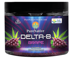 Delta 8 Grape Gummies 15 count - PureNative