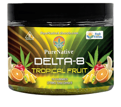 Delta 8 Tropical Fruit Gummies 15 count - PureNative
