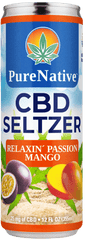 Relaxin' Passion Mango CBD Seltzer - PureNative